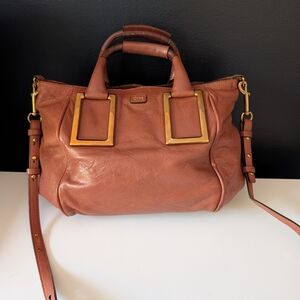 Authentic Chloé Ethel Leather 2-Way Satchel
